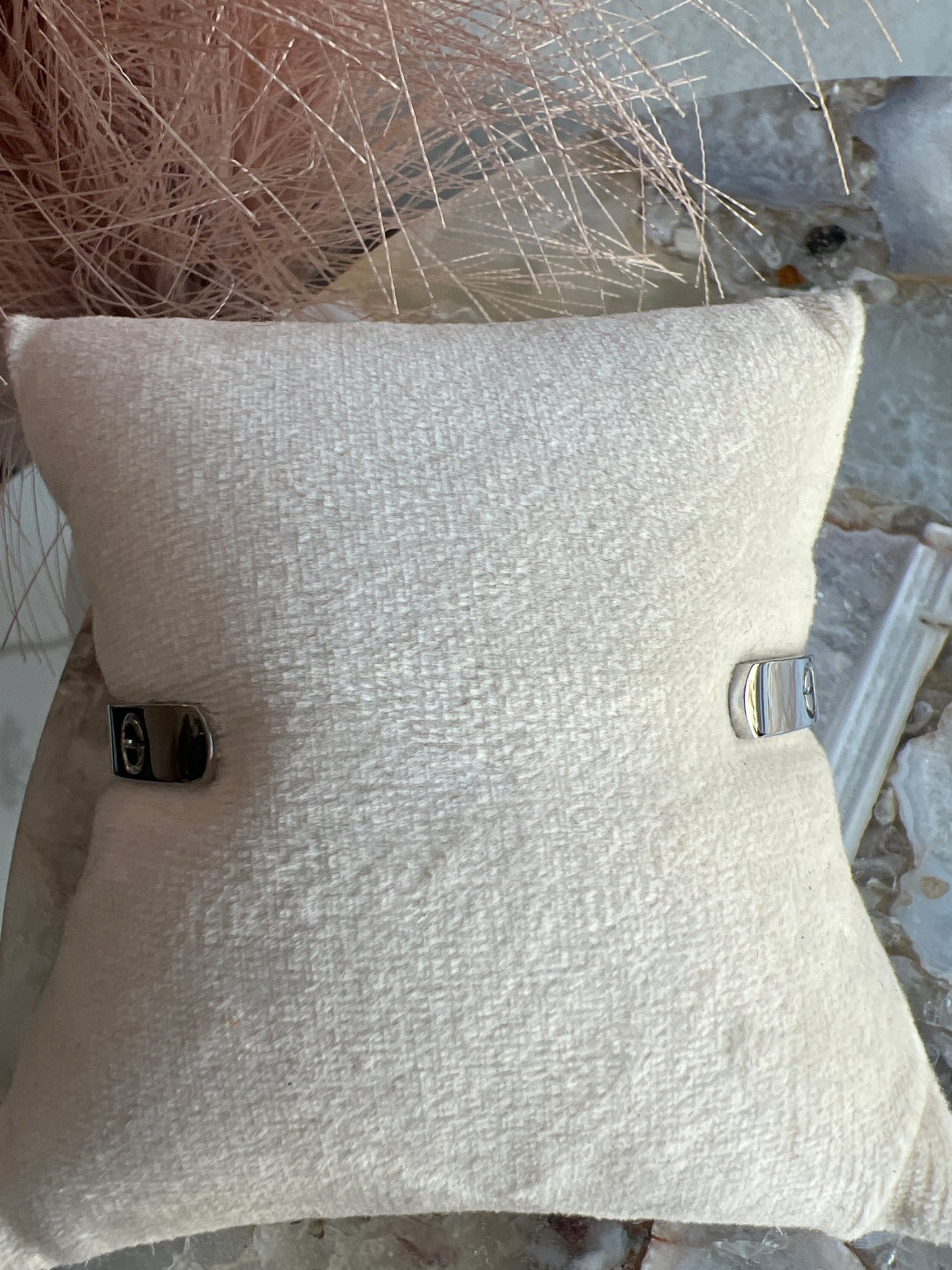 White gold cuff bracelet