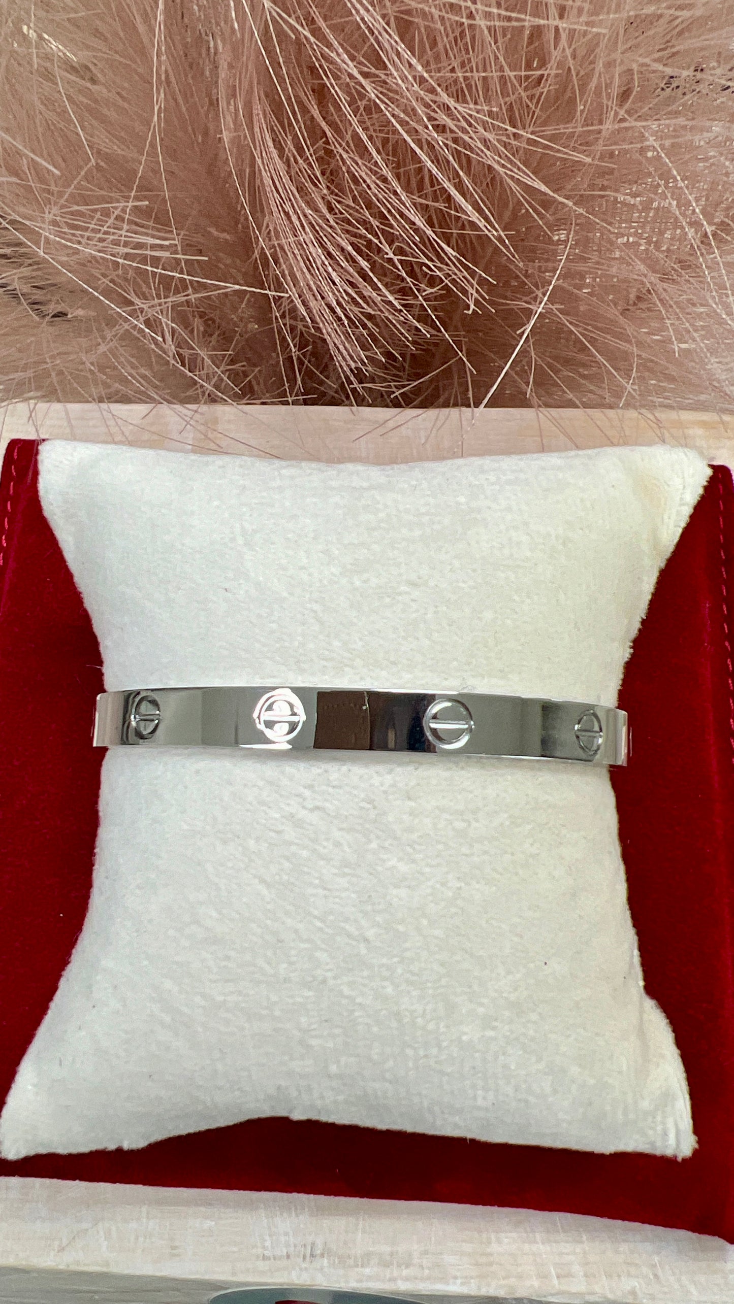 White gold eternity bracelet