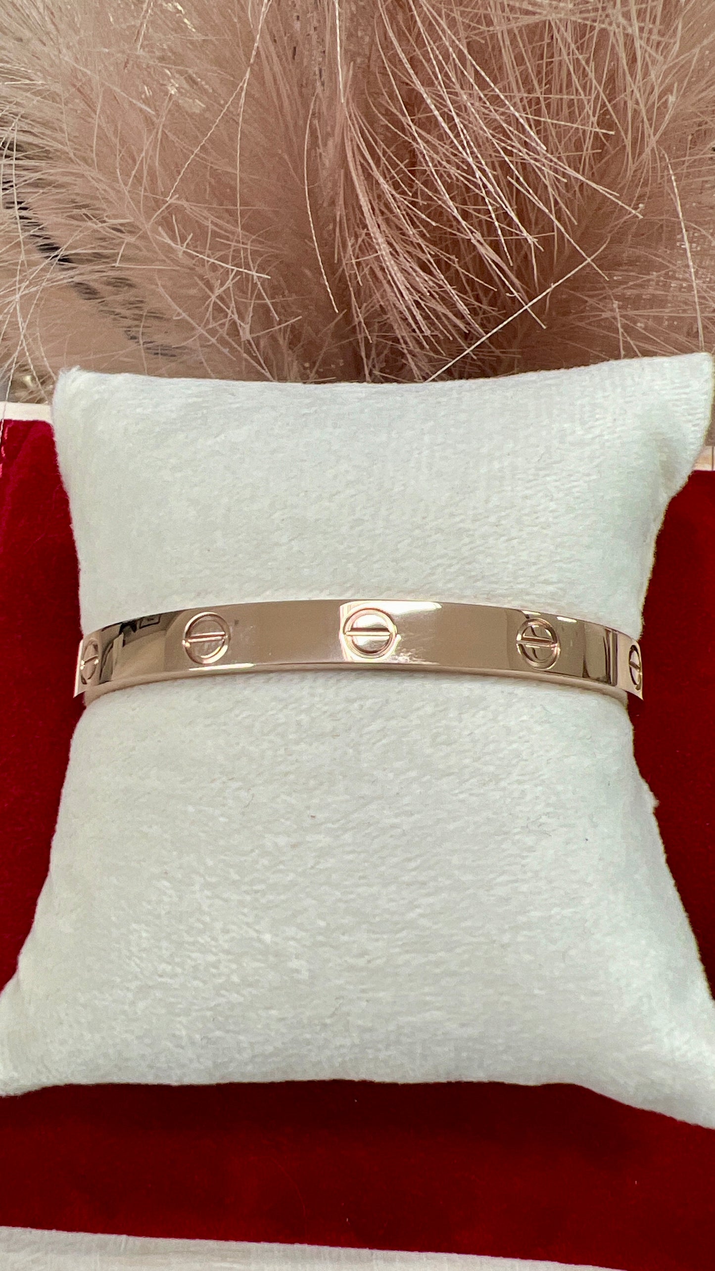 Rose gold eternity bracelet